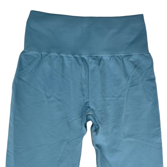 Gymshark Seamless Leggings XS Contour Breeze Tights Spell Out Logo Blue - Picture 7 of 11